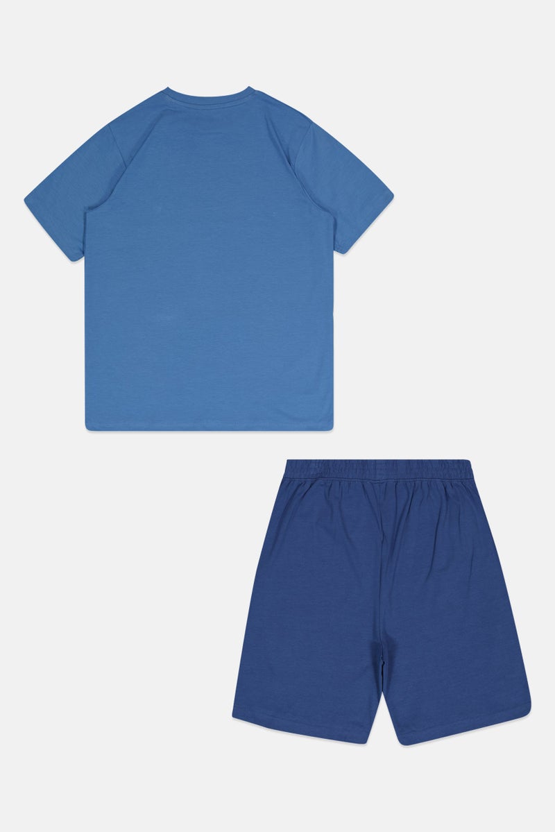 DKNY Kids Boy 2 Pieces Crew Neck Short Sleeve  Brand Logo T-Shirt And Shorts Set, Multicolor - Image 2