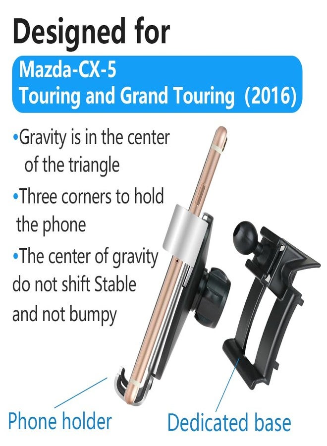 musttrue LUNQIN Car Phone Holder for Mazda CX-5 CX5 2016 Touring & Grand Touring Auto Interior Accessories Best Cell Phones Mount Cellphone Mobile Cradle Charging Navigation Bracket Air Vent Stand Accessory - Image 5