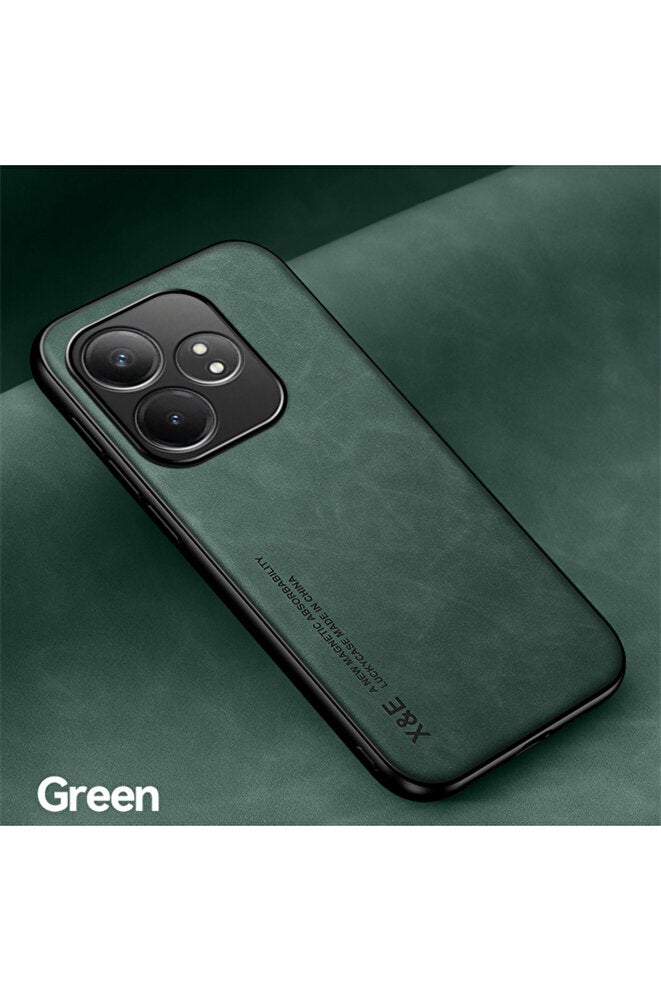 For Realme GT 6 green Shockproof Case for Realme GT 6 6T Protective Cover Built-in Magnetic Suction