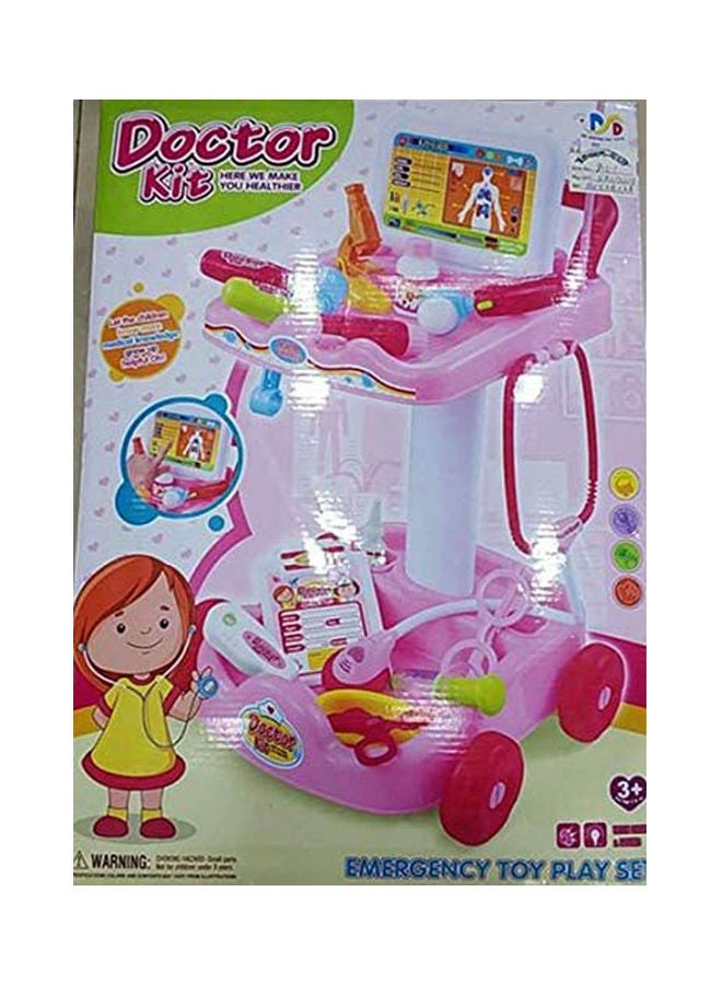 Funny Doctorset Medical Trolley Toy Plastic Cart - Image 1