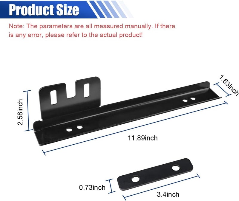 LHDOS Car License Plate Bracket Holder, Aluminum Front Bumper License Plate Relocator Frame Holder Bar, License Plate Mount Bracket Kit with Bolts and Nuts, Universal License Plate Holder (Black) - Image 2