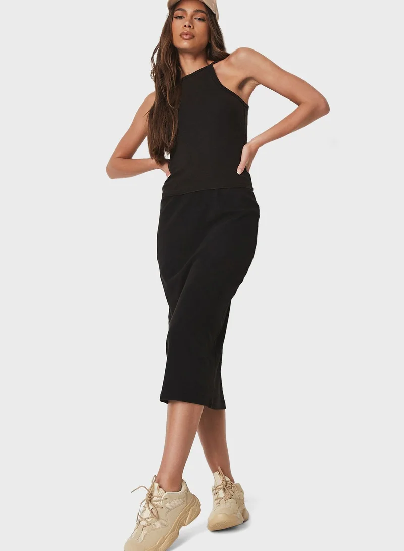 Missguided Knitted Midi Skirt