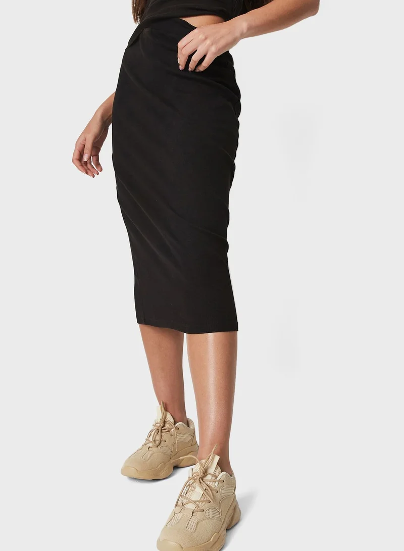 Missguided Knitted Midi Skirt