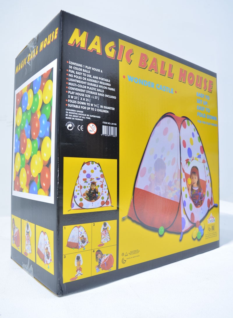 Magic ball house Ball Pit In House Pop Up Play Tent Comes with 50 Balls Made in Taiwan  - Image 1