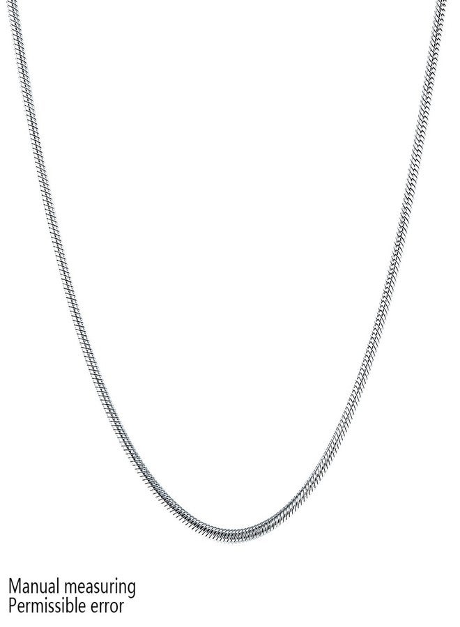 Goldenchen Fashion Stainless Steel 2 mm Snake Chain Necklace Jewelry (20 Inch) - Image 3