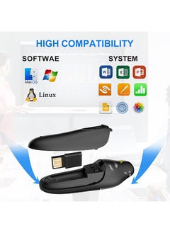 Beauenty Laser Pointer Wireless Presenter RF 2.4G Hz With USB Remote Control Powerpoint Presentation Flip Pen  - Image 3