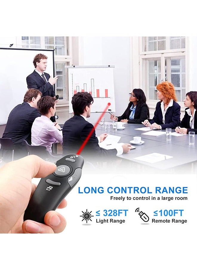 Beauenty - Laser Pointer Wireless Presenter RF 2.4G Hz With USB Remote Control Powerpoint Presentation Flip Pen - Image 1