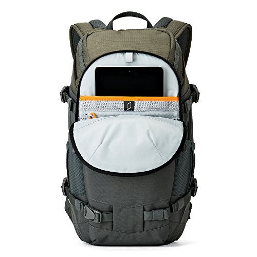 Lowepro LP37014-PWW, Flipside Trek BP 250 AW Backpack for Camera with ActiveZone Suspension System, Tablet Compartment, Grey/Dark Green - Image 5