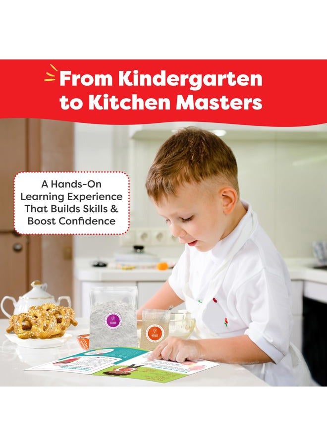 Baketivity Kids Baking Set, Meal Cooking Party Supply Kit for Teens, Real Fun Little Junior Chef Essential Kitchen Lessons, Includes Pre-Measured Ingredients (Baketivity Kit, Pretzel) - Image 5