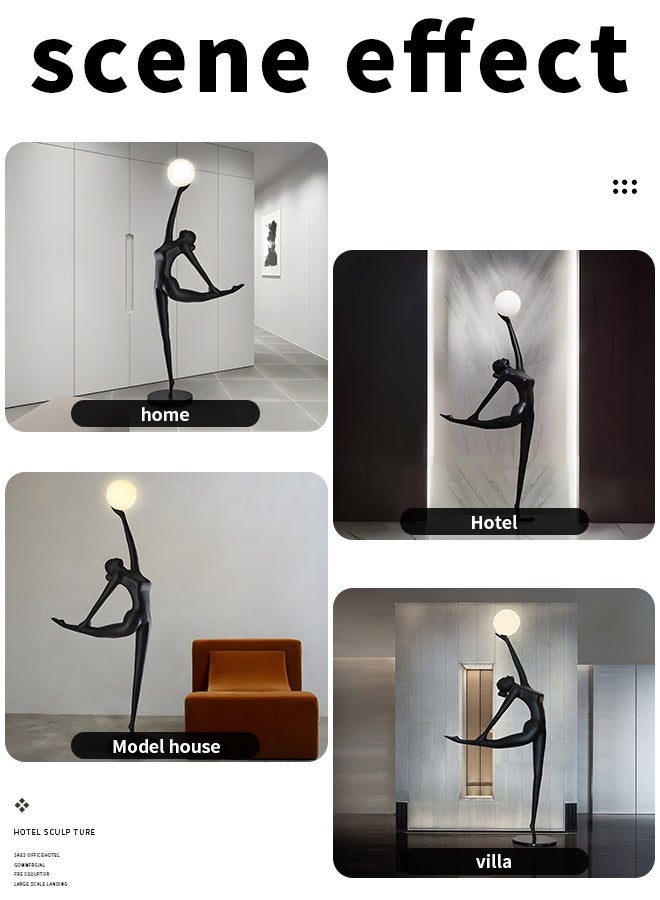 مصباح أرضي بتصميم فني على شكل راقصة باليه  - Image 5