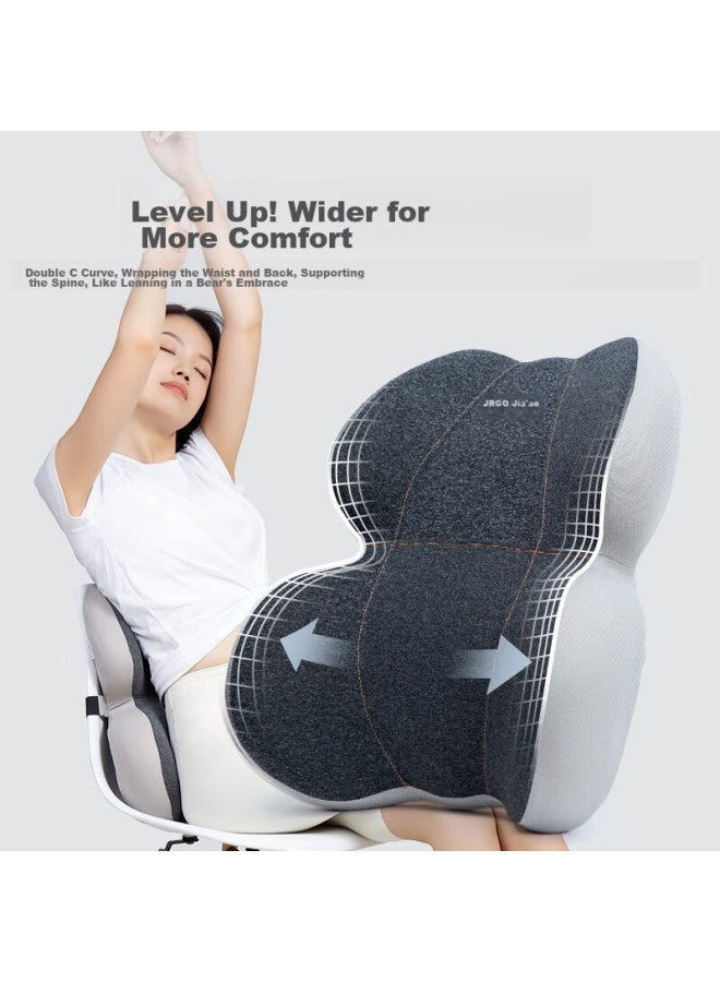 Jago Jiaoao Lumbar Support Cushion Pillow, Office Chair Back Support, Car Seat Cushion, Chair Back Support For Long Sitting - Image 3
