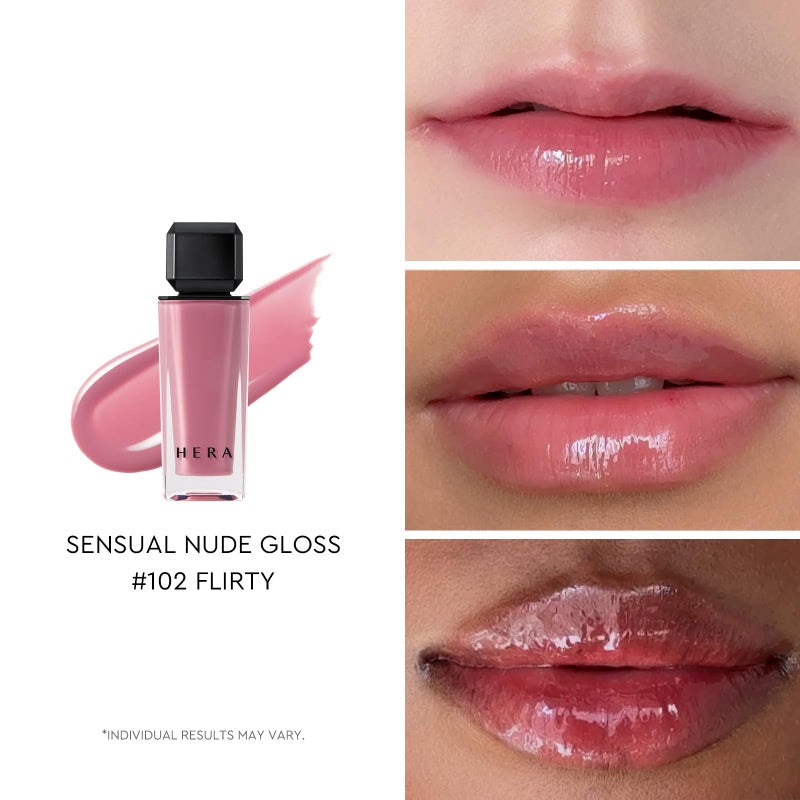 HERA Sensual Nude Lip Gloss #102 FLIRTY | Volumizing Sheer & Glossy Finish, Non-sticky, Moisturizing and Hydrating, Korean Makeup, 0.17 oz. (5g) - Image 2