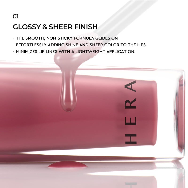HERA Sensual Nude Lip Gloss #102 FLIRTY | Volumizing Sheer & Glossy Finish, Non-sticky, Moisturizing and Hydrating, Korean Makeup, 0.17 oz. (5g) - Image 5