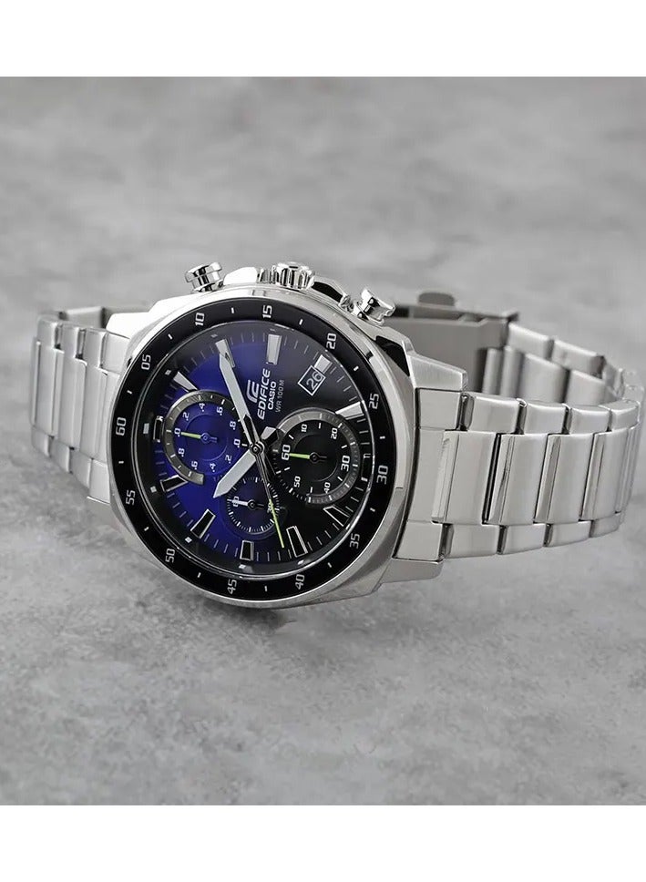 Casio Edifice Analog Quartz Watch for Men with Stainless Steel Band, Water Resistant and Chronograph EFV-600D-2AVUDF - Image 2