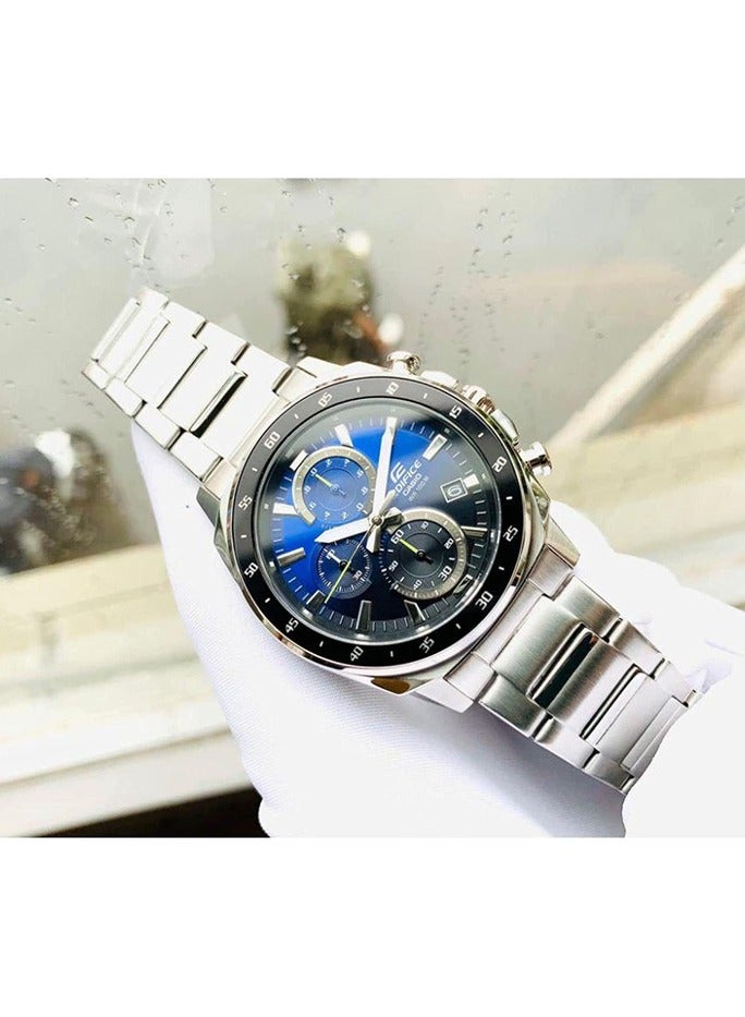 Casio Edifice Analog Quartz Watch for Men with Stainless Steel Band, Water Resistant and Chronograph EFV-600D-2AVUDF - Image 3
