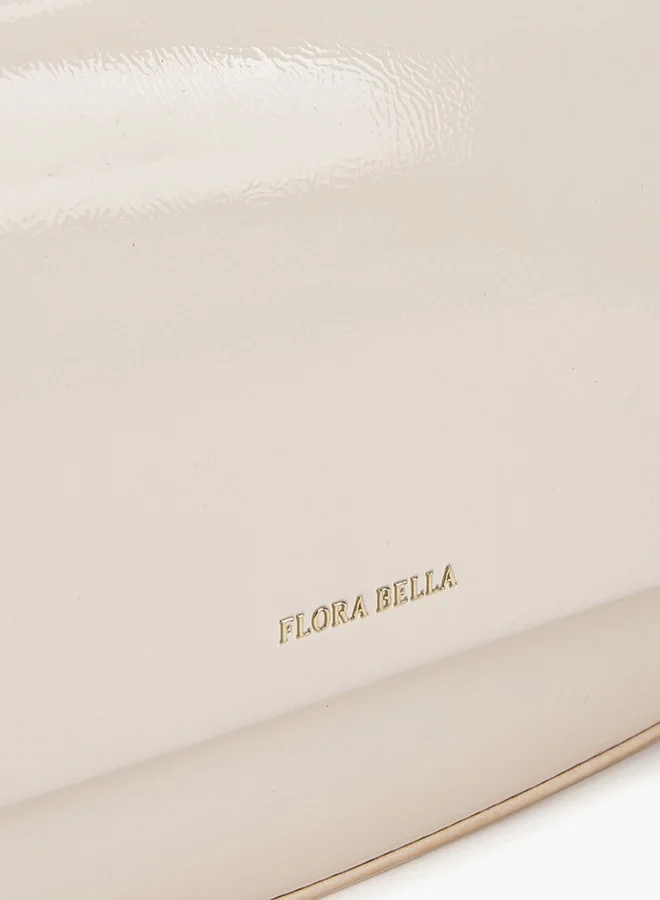 Flora Bella By Shoexpress Solid Shoulder Bag with Strap Handle and Flap Closure