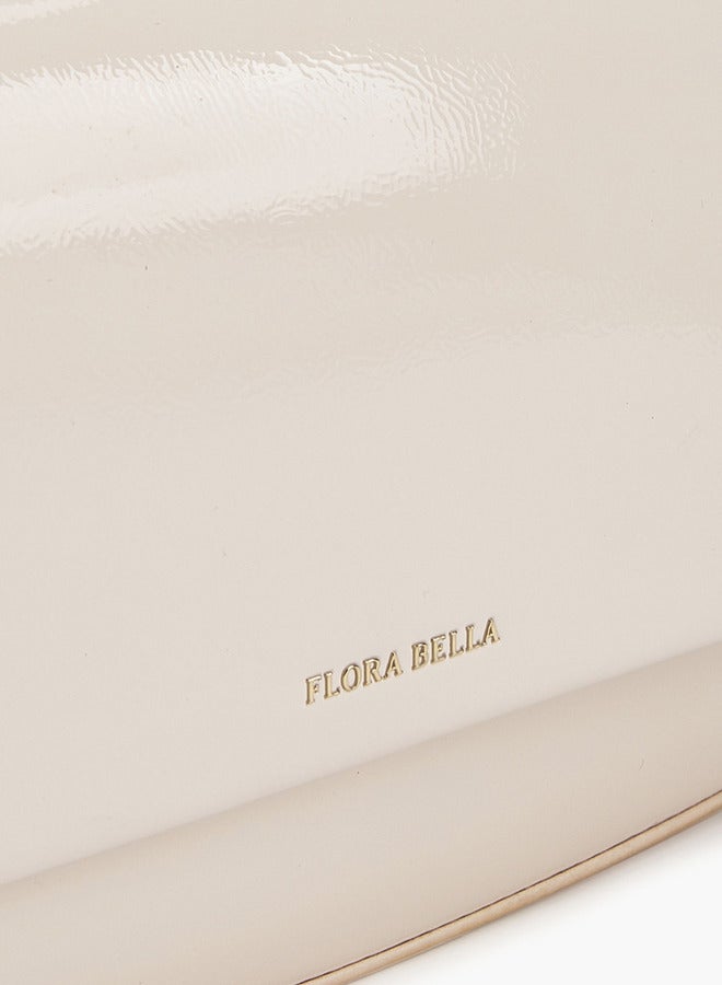 Flora Bella By Shoexpress Solid Shoulder Bag with Strap Handle and Flap Closure  - Image 5