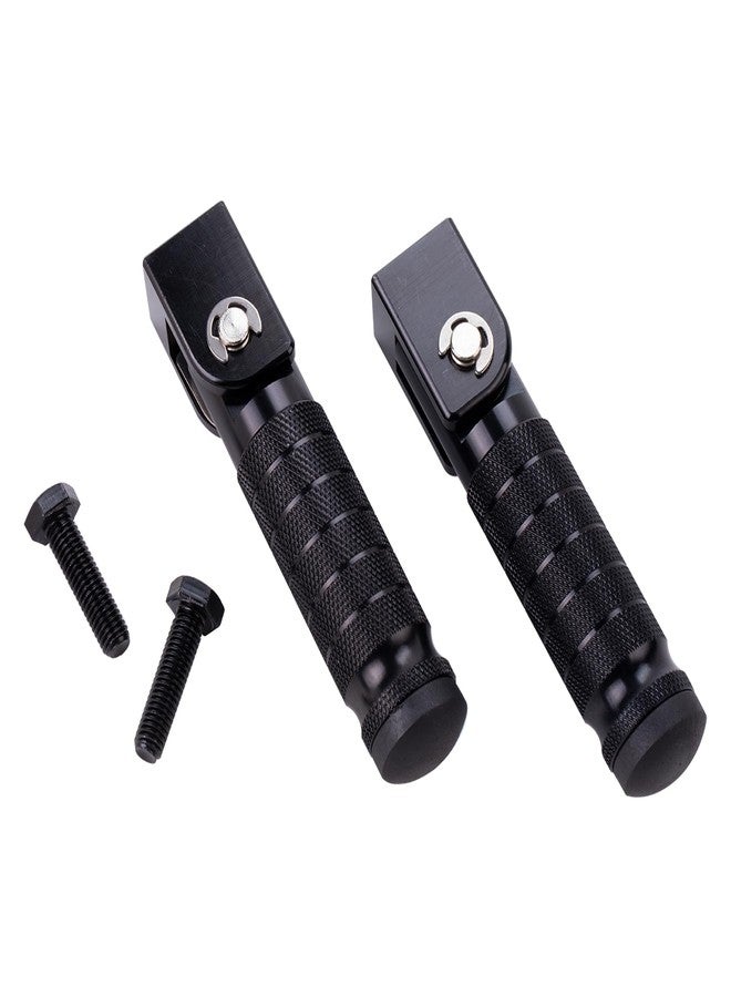 MWMNUN Motorcycle Foot Pegs, Foldable Footpegs Pedals 90° CNC Passenger Footrests Minibike M8 Install Bolts Fit for Dirt Bike Foot Pegs Yamah a, H0NDA, Su zuki, Aprili a Universal Folding Foot Pegs - Image 1