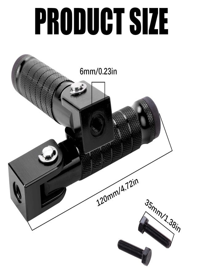 MWMNUN Motorcycle Foot Pegs, Foldable Footpegs Pedals 90° CNC Passenger Footrests Minibike M8 Install Bolts Fit for Dirt Bike Foot Pegs Yamah a, H0NDA, Su zuki, Aprili a Universal Folding Foot Pegs - Image 2
