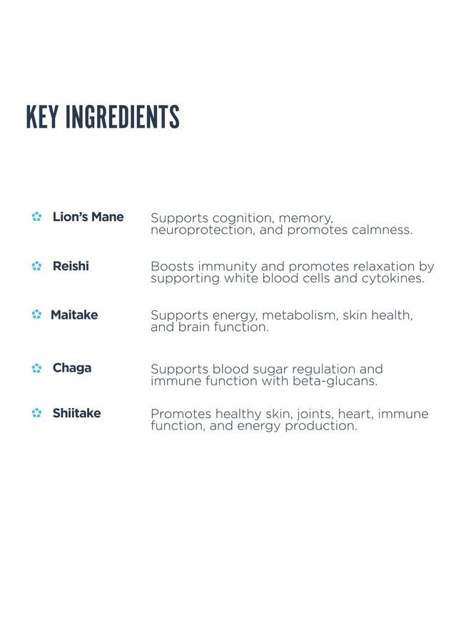 Revive MD Mushroom Powder, Chocolate - Mushroom Supplement Supports Focus, Cognitive, Immune & Brain Health with a Blend of Lion's Mane, Reishi, Chaga, Shiitake & Maitake - Gluten-Free - 30 Servings - Image 3