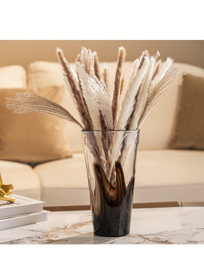 ماك هوم مزهرية زجاجية مصنوعة يدويا من MAAC Home Coastal Charm - شورت | مزهرية سيراميك أنيقة لديكور المنزل - تصميم بسيط حديث ، مثالي لغرفة المعيشة والمكتب وطاولة البهو وشاشة العرض المركزية  - Image 2