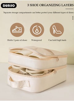 DUNISO Shoe Bag for Travel Holds 4 Pair of Shoes, Shoe Organizer Storage Pouch for Packing with Zipper for Men and Women, Travel and Daily Use for Flying Carry on Luggage Travel Accessories  - Image 5