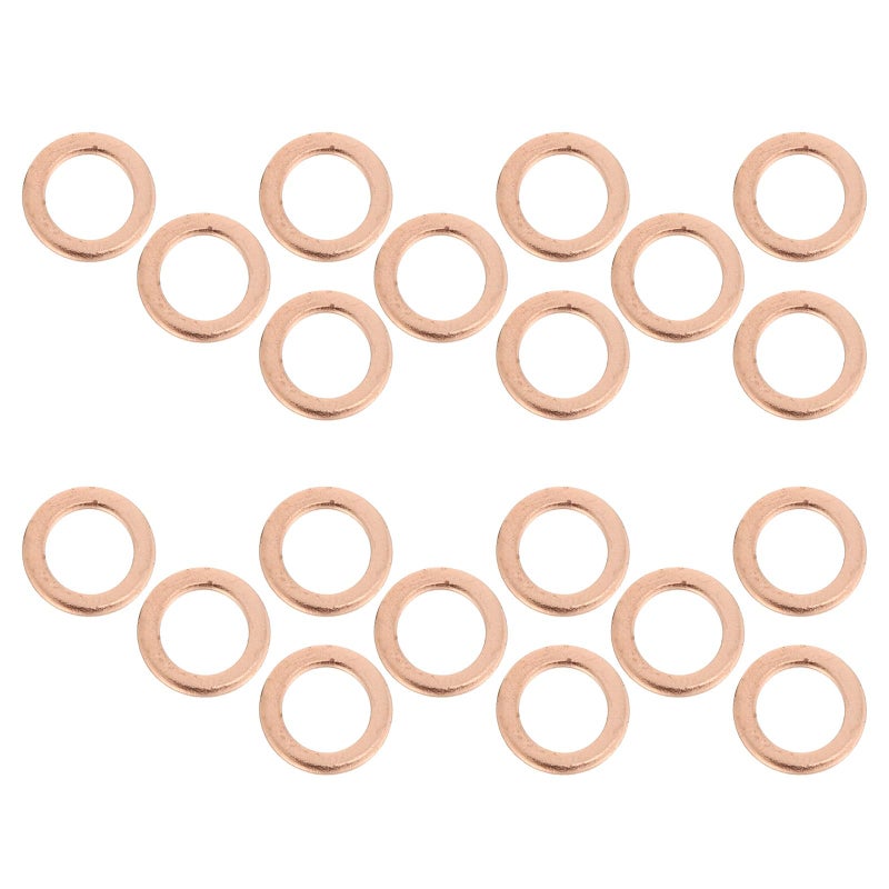 20Pcs Copper Flat Sealing Washers Gaskets O Rings For Fuel Line Hydraulic Brake System Replacement - Image 2