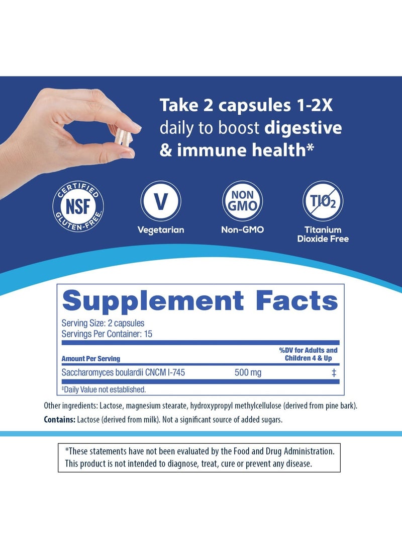 Florastor Probiotics for Digestive And Immune Health, 30 Capsules for Women And Men, Helps Flush Out Bad Bacteria, Packaging May Vary - Image 4