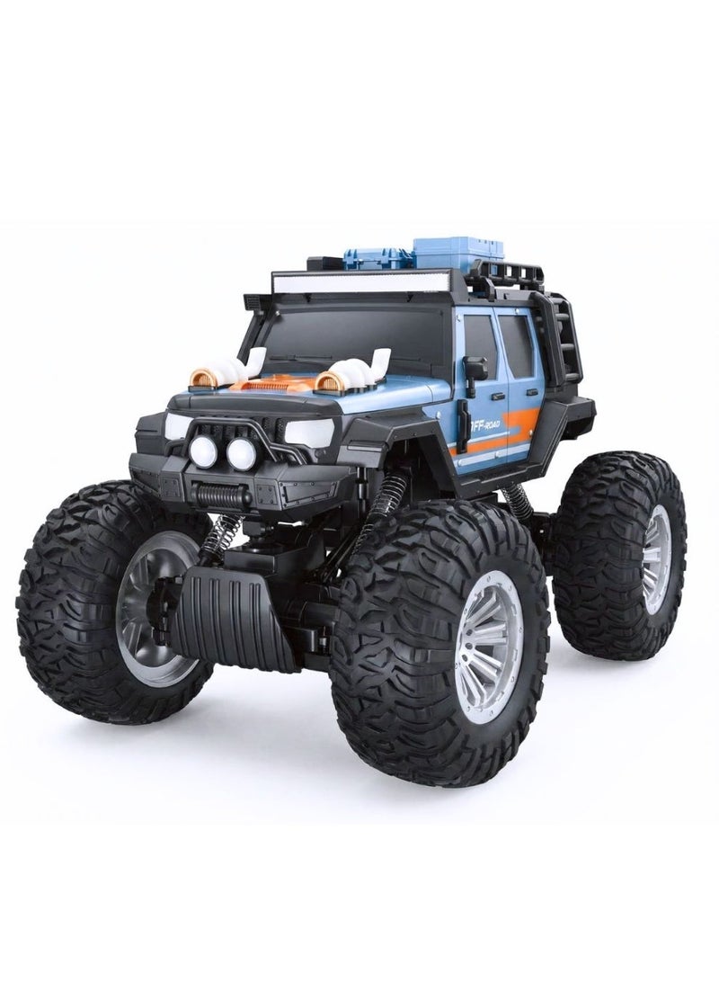 BIG 4WD RC Rock Crawler – Alloy Die-Cast Off-Road Jeep with 2-Speed Transmission, LED Flowing Lights, Sound Effects & 2.4GHz Remote Control – High-Performance Climbing Vehicle (7.4V Rechargeable) - Image 2