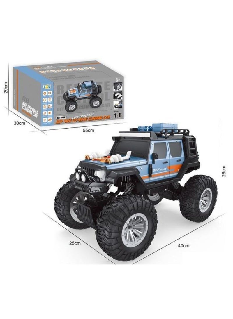BIG 4WD RC Rock Crawler – Alloy Die-Cast Off-Road Jeep with 2-Speed Transmission, LED Flowing Lights, Sound Effects & 2.4GHz Remote Control – High-Performance Climbing Vehicle (7.4V Rechargeable) - Image 4