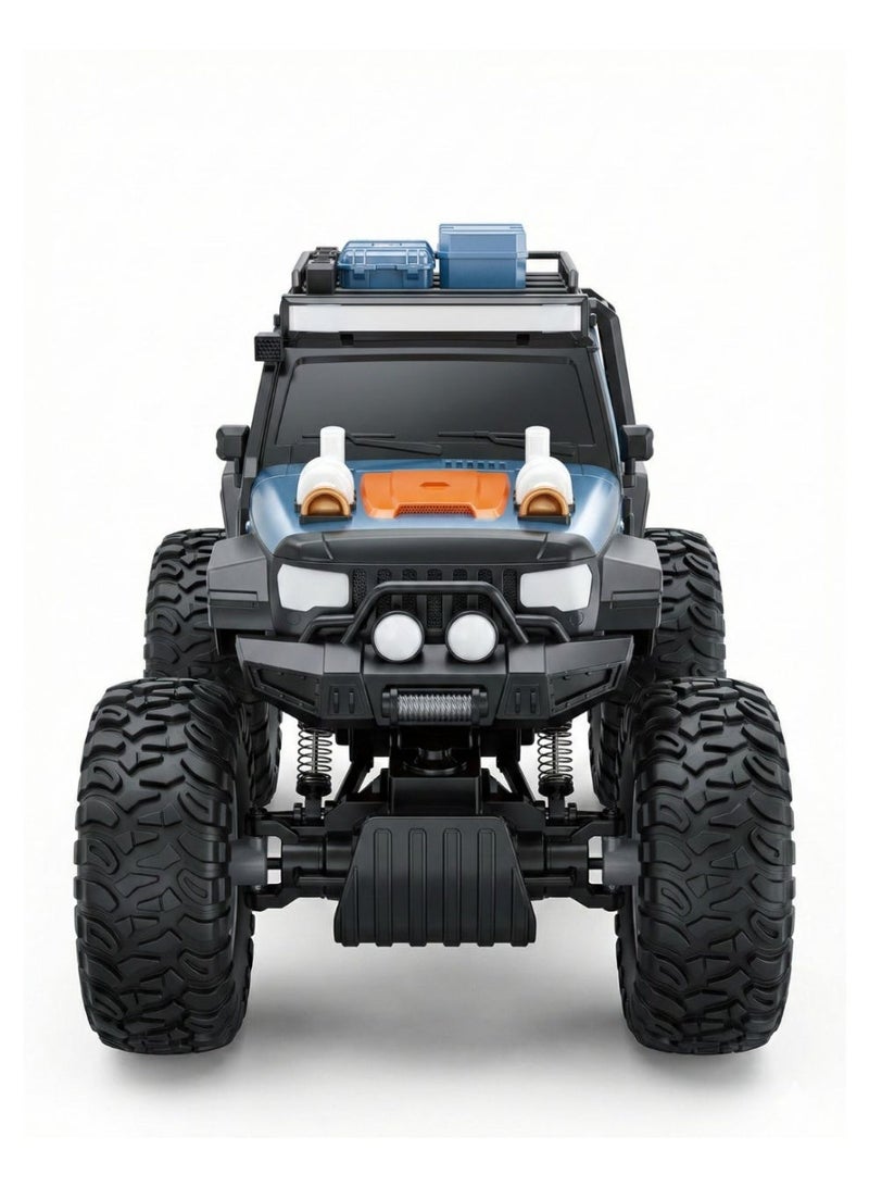 BIG 4WD RC Rock Crawler – Alloy Die-Cast Off-Road Jeep with 2-Speed Transmission, LED Flowing Lights, Sound Effects & 2.4GHz Remote Control – High-Performance Climbing Vehicle (7.4V Rechargeable) - Image 5