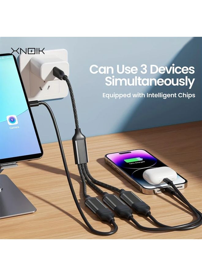 Alloy Black USB 3 Port Extension Cable Nylon Braided Metal Finish Charging Data Transfer - Image 4