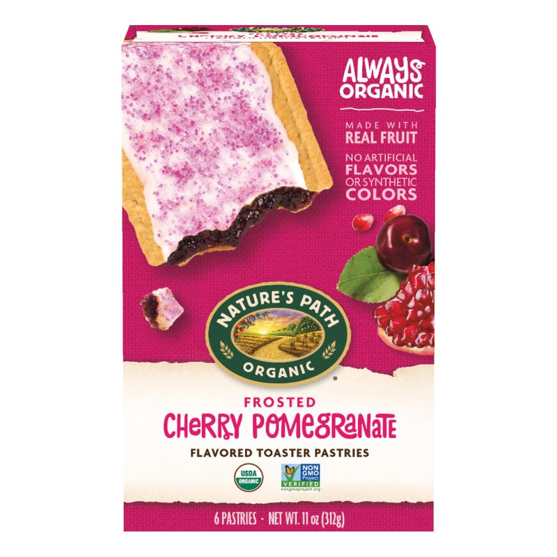 Nature's Path Organic Frosted Cherry Pomegranate Toaster Pastries, 11 oz (Pack of 1), Non-GMO - Image 1
