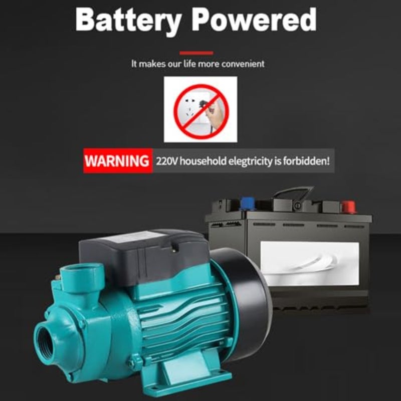 Solar DC Pump, 200W 35L/min 3200 Rpm Self Priming 25m Pump, Compact Lightweight with Cast Aluminum Body and Stainless Steel Plate - Image 5