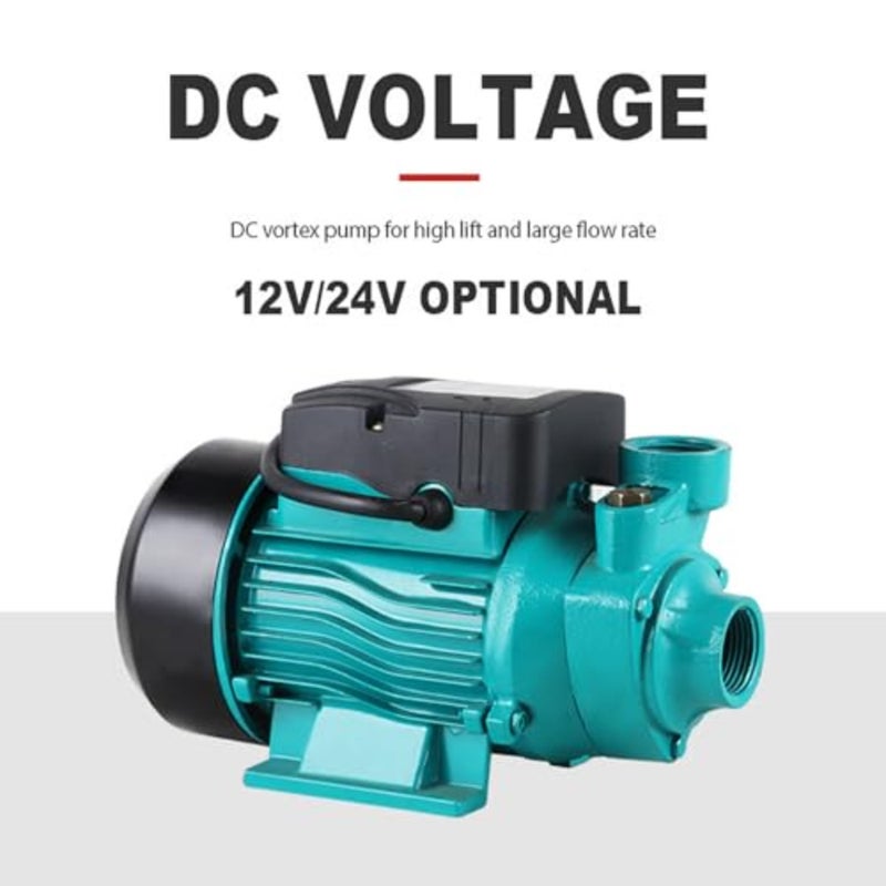 Solar DC Pump, 200W 35L/min 3200 Rpm Self Priming 25m Pump, Compact Lightweight with Cast Aluminum Body and Stainless Steel Plate - Image 2