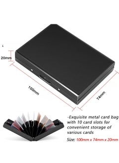 T NEWFUN Metal credit card holder 10 cards  - Image 2