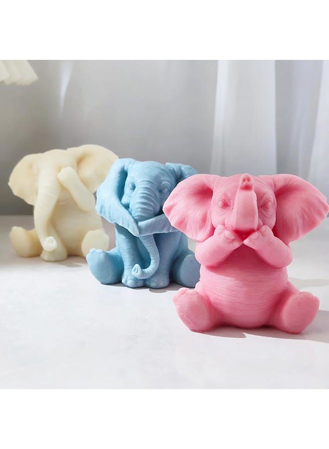 ESEENS Elephant Mold Elephant Candle Mold Animal Candle Mold Elephant Resin Casting Mold Resin Making Molds Silicone Mold for Candle Home Decorate Mold Candle Making Mold 3D Animal Mold Clay Mold - Image 5