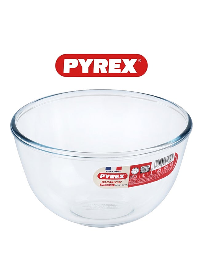 Pyrex 1L Glass Mixing Bowl - Heat Resistant and Stackable Clear 1Liters - Image 2