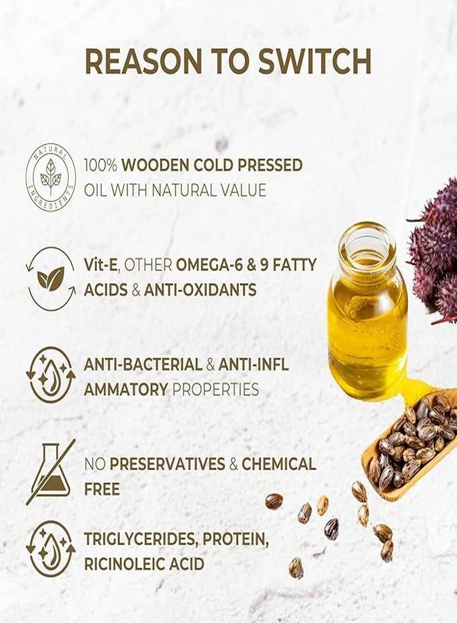Usables ORGANIC Premium Cold Pressed Organic Castor Oil For Skin, Hair & Eyebrows | Rich in Vit E & free fatty acids | Hydrates & Nourishes skin | Promotes Hair Growth, Strengthens strands - Image 4