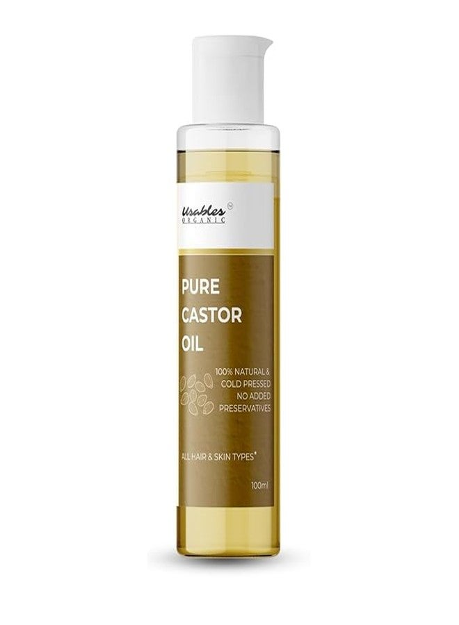 Usables ORGANIC Premium Cold Pressed Organic Castor Oil For Skin, Hair & Eyebrows | Rich in Vit E & free fatty acids | Hydrates & Nourishes skin | Promotes Hair Growth, Strengthens strands - Image 1