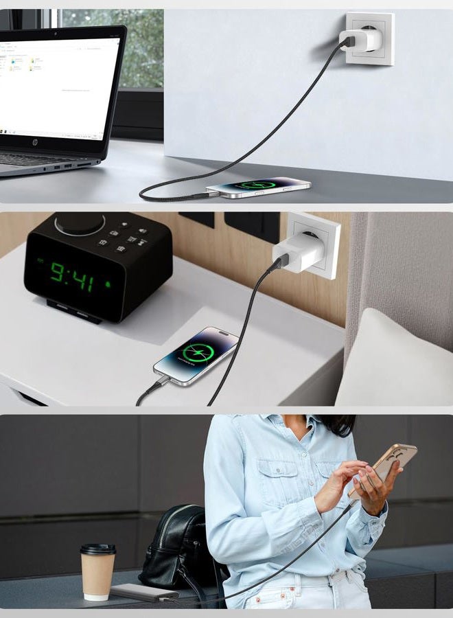 Umefly USB A to USB C Cable 3FT for iPhone 15 16 Pro Max, 2 Pack Braided Type C Charger Fast Charging Cable Cord for iPad Air Pro, Samsung Galaxy S24/S23/S22,Google Pixel, USB to USBC Cable 3FT - Image 3