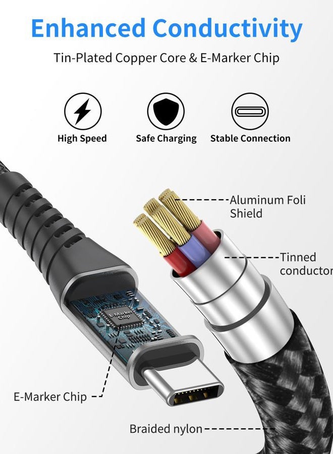 Umefly USB A to USB C Cable 3FT for iPhone 15 16 Pro Max, 2 Pack Braided Type C Charger Fast Charging Cable Cord for iPad Air Pro, Samsung Galaxy S24/S23/S22,Google Pixel, USB to USBC Cable 3FT - Image 4