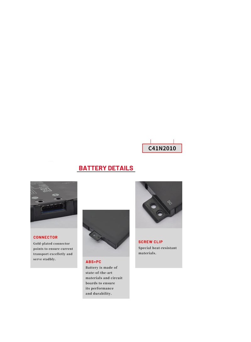 Terabyte بطارية لابتوب C41N2010 لجهاز ASUS ROG Strix G15 G513IC G513IH G513QC G513QE G17 G713QE G513IC HN055T G513IH HN086T G513QC HF002T G513QE HN010T G513QE WH96 G713QE RB74 Series 0B200 03890000 - Image 4