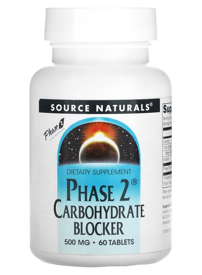 Source Naturals Phase 2 Carbohydrate Blocker 500 mg 60 Tablets