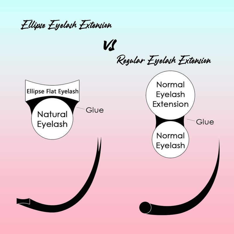 VAVALASH Ellipse Eyelash Extensions 0.15mm D Curl 10mm Flat Eyelash Extension Supplies Light Lashes Matte Individual Eyelashes Salon Use Black Mink False Lashes Mink Lashes Extensions(D-0.15-10mm) - Image 5