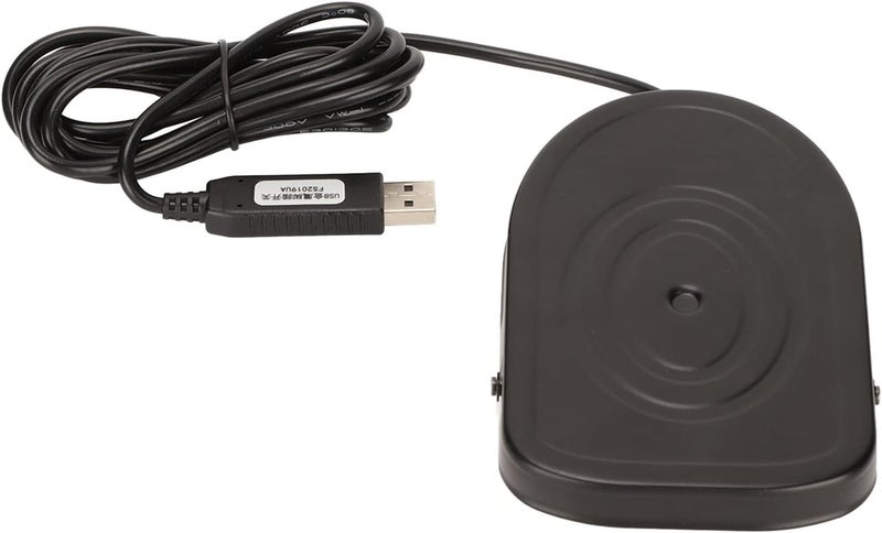 USB Foot Pedal for PC Gaming, Multimedia Control Foot Switch with Ergonomic Design, Strong Metal USB Foot Pedal for Transcription, Media Playback, and Instrument Control, Includes - Image 4