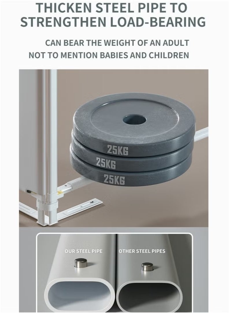 Gonice Bed Rail for Toddlers, Toddler Bed Rails with Double Child Lock, Bed Rail for Baby Kids, Infants Height Adjustment Guardrail for Queen Size Bed -1Piece - 70.8 Inch (1.8m) - Image 3