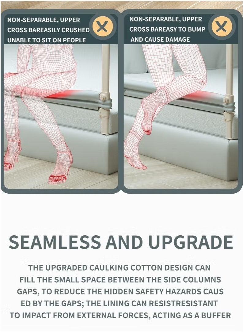 Gonice Bed Rail for Toddlers, Toddler Bed Rails with Double Child Lock, Bed Rail for Baby Kids, Infants Height Adjustment Guardrail for Queen Size Bed -1Piece - 70.8 Inch (1.8m) - Image 5