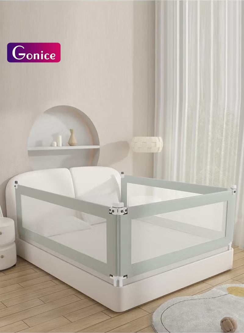 Gonice Bed Rail for Toddlers, Toddler Bed Rails with Double Child Lock, Bed Rail for Baby Kids, Infants Height Adjustment Guardrail for Queen Size Bed -1Piece - 70.8 Inch (1.8m) - Image 1