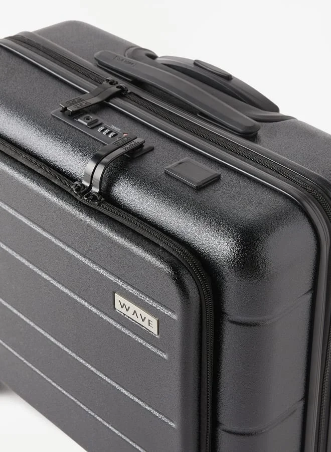 وايف Textured Hardcase Luggage Trolley Bag with Retractable Handle
